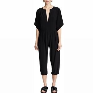 Norma Kamali Women’s Kamali Kulture Black Rectangle Jog Jumpsuit Size XL